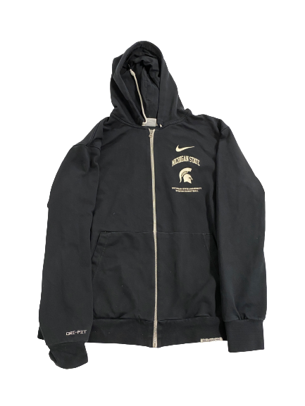 Joey Hauser Michigan State Basketball Team-Issued Zip-Up Jacket (Size XLT)