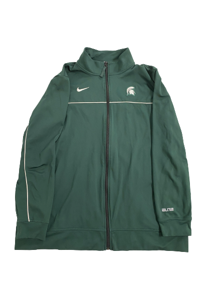 Joey Hauser Michigan State Basketball 3 PEAT B1G Champions Pre-Game Warm-Up Jacket (Size XLT) *RARE*