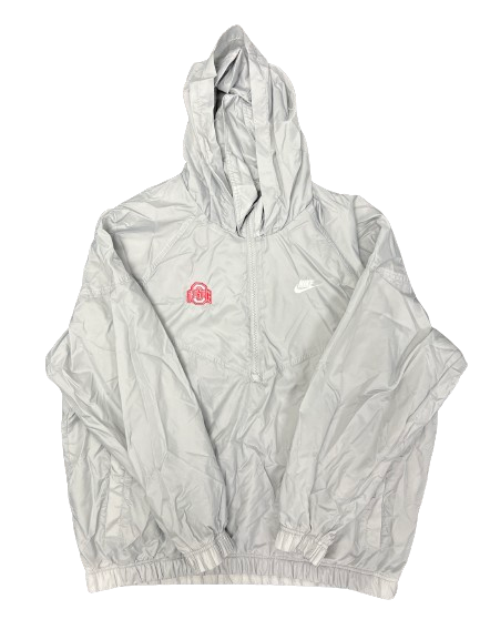 Miyan Williams Ohio State Football Player Exclusive 1/4 Zip Windbreaker Jacket (Size XL)