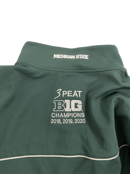 Joey Hauser Michigan State Basketball 3 PEAT B1G Champions Pre-Game Warm-Up Jacket (Size XLT) *RARE*
