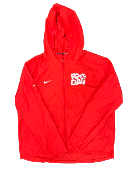 Miyan Williams Ohio State Football Player Exclusive 2024 *PRO DAY* Full Zip Windbreaker Jacket (Size XL)