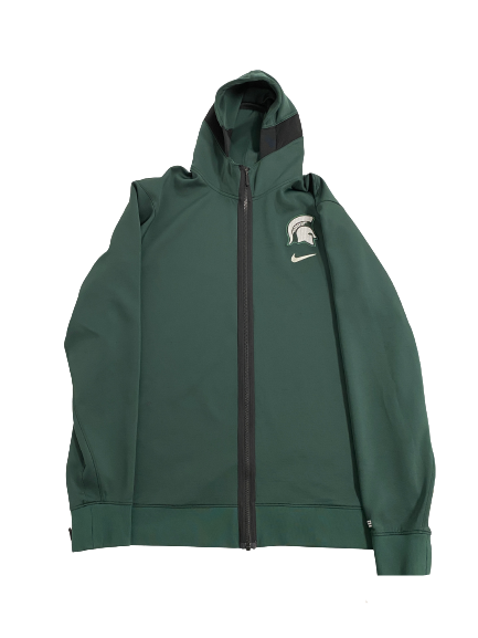 Joey Hauser Michigan State Basketball Pre-Game Warm-Up Jacket (Size XLT)
