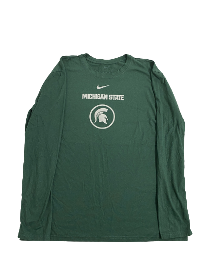 Joey Hauser Michigan State Basketball Team-Issued Long Sleeve Shirt (Size XL)