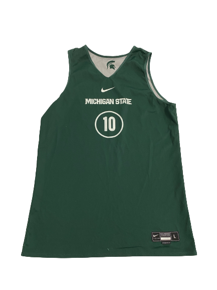 Joey Hauser Michigan State Basketball Player-Exclusive Reversible Practice Jersey (Size L)