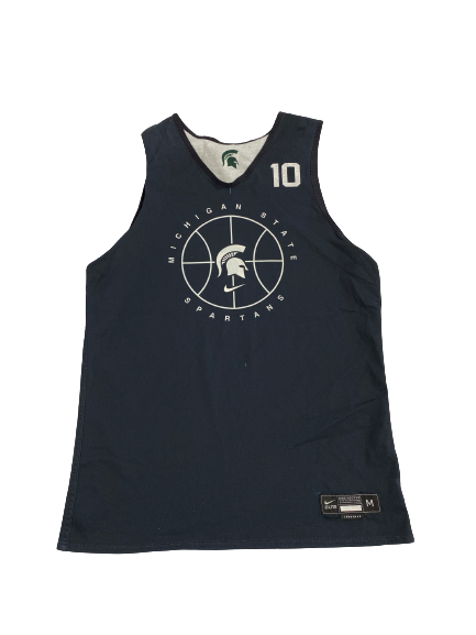 Joey Hauser Michigan State Basketball Player-Exclusive Reversible Practice Jersey (Size M)