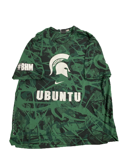 Joey Hauser Michigan State Basketball Player-Exclusive "UBUNTU" Shooting Shirt (Size XL)