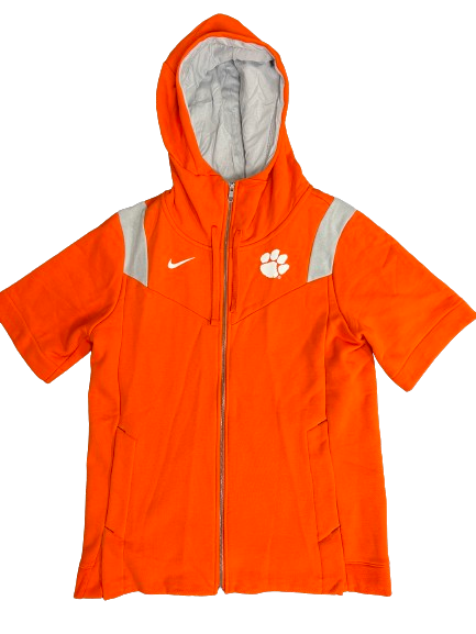 Joey Eddis Clemson Football Player Exclusive Short Sleeve Full Zip Jacket (Size L)