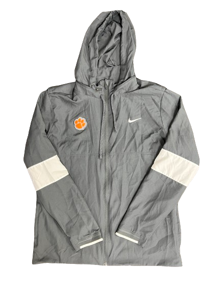 Joey Eddis Clemson Football Team Issued Full Zip Jacket with Pack-Away Hood (Size L)