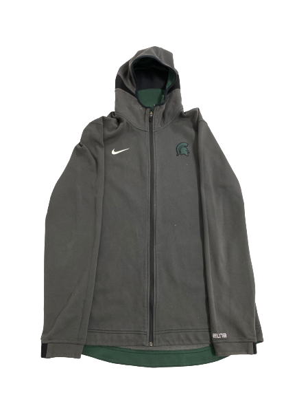 Joey Hauser Michigan State Basketball Team-Issued Zip-Up Jacket (Size XLT)