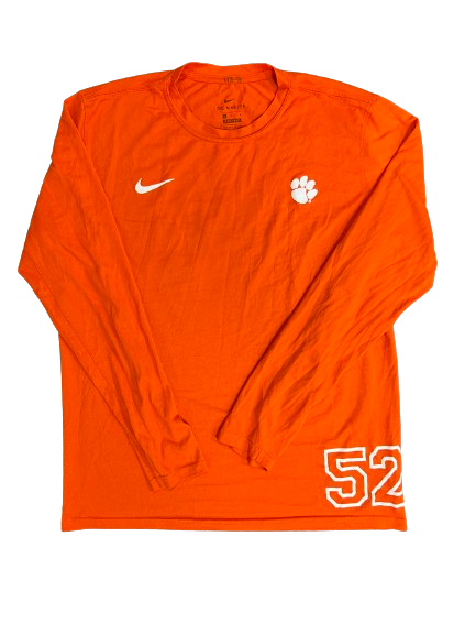 Joey Eddis Clemson Football Player Exclusive Long Sleeve Shirt with 
