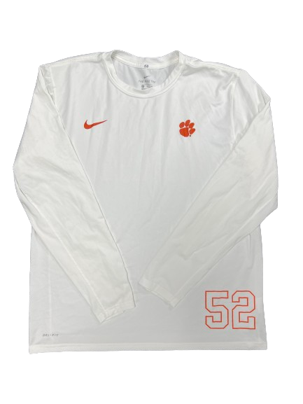 Joey Eddis Clemson Football Player Exclusive Long Sleeve Shirt with 