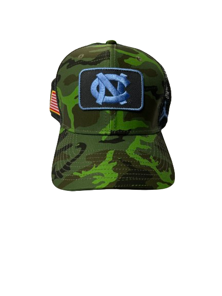Sebastian Cheeks North Carolina Football Team Issued Camo Adjustable Hat