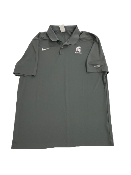 Joey Hauser Michigan State Basketball Team-Issued Polo Shirt (Size XLT)