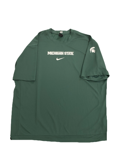 Joey Hauser Michigan State Basketball Player-Exclusive Pre-Game Warm-Up Shooting Shirt (Size XLT)