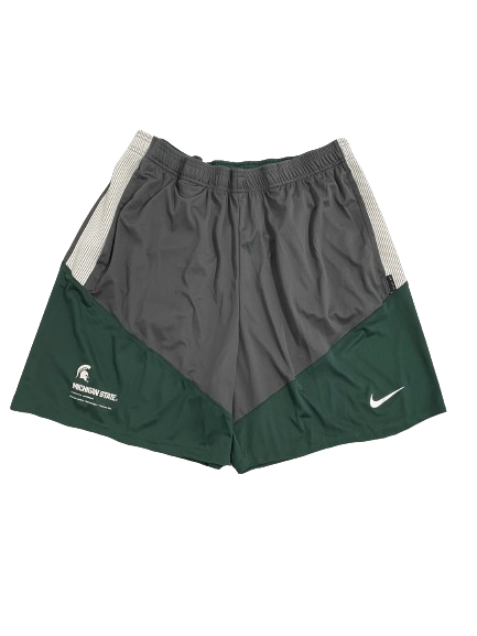 Joey Hauser Michigan State Basketball Team-Issued Shorts (Size XL)