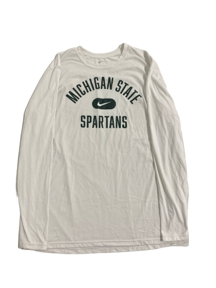 Joey Hauser Michigan State Basketball Team-Issued Long Sleeve Shirt (Size XLT)