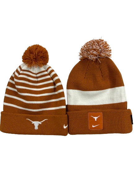 Asjia O’Neal Texas Volleyball Team Issued Beanie Hats (Set of 2)