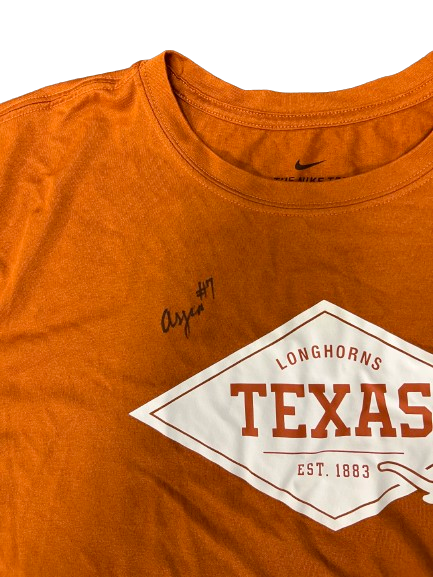 Asjia O’Neal Texas Volleyball Team Issued SIGNED T-Shirt (Size XL)
