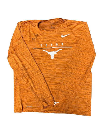 Asjia O’Neal Texas Volleyball Team Issued SIGNED Long Sleeve Shirt (Size L)