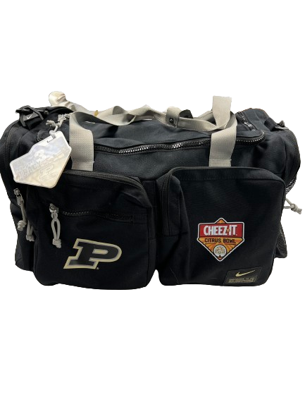 Tyrone Tracy Jr. Purdue Football Player Exclusive "CHEEZ IT - Citrus Bowl" Travel Duffle Bag With Player Tag