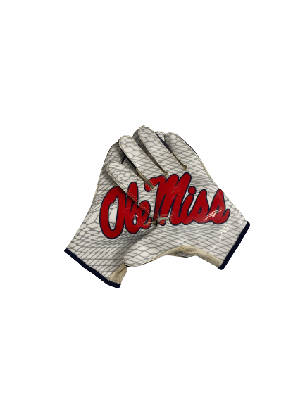Ole Miss Football Player-Exclusive Gloves (Size XL)