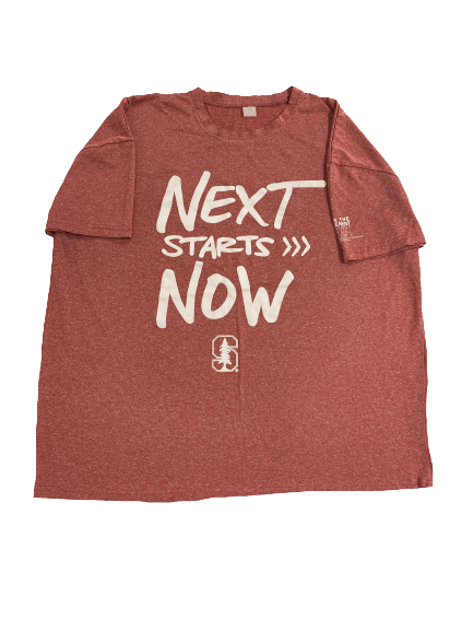 Elijah Higgins Stanford Football "Next Starts Now" T-Shirt (Size XXL)