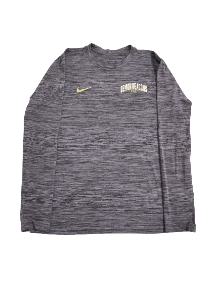 Lucas Taylor Wake Forest Basketball Team-Issued Long Sleeve Shirt (Size L)