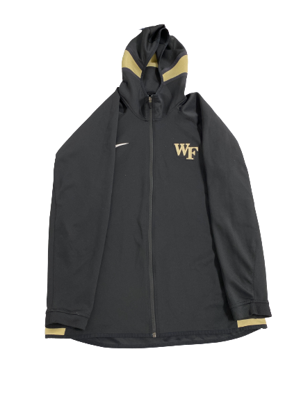 Lucas Taylor Wake Forest Basketball Team-Issued Pre-Game Warm-Up Zip-Up Jacket (Size LT)