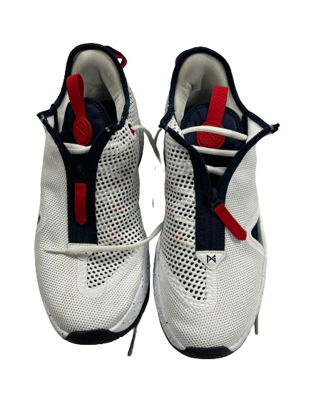 Matt Garry UConn Basketball Player Exclusive "Paul George 4" Shoes (Size 13)