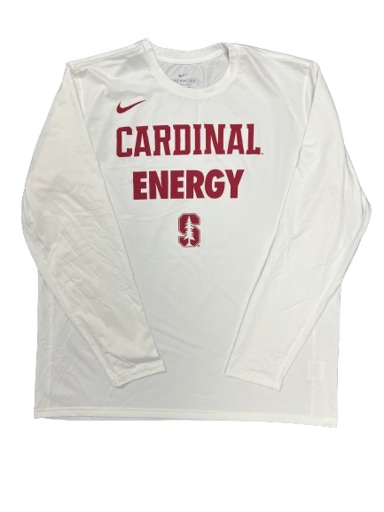 James Keefe Stanford Basketball Player Exclusive NCAA Tournament Warm-Up Long Sleeve Shirt with 