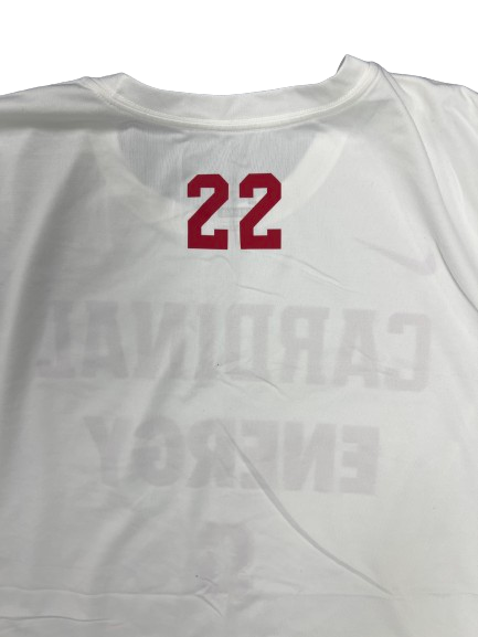 James Keefe Stanford Basketball Player Exclusive NCAA Tournament Warm-Up Long Sleeve Shirt with 