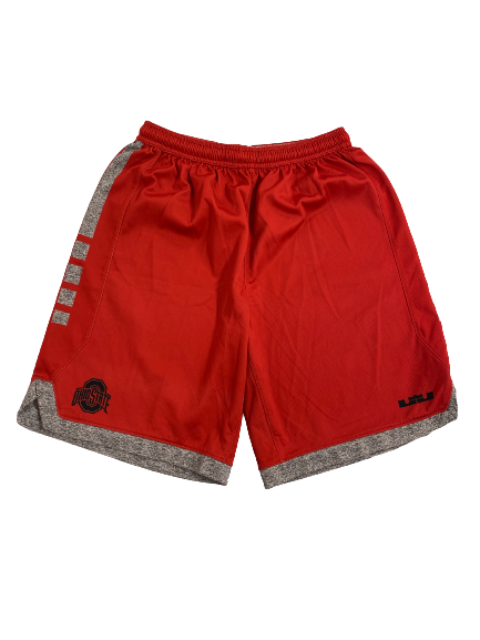 Musa Jallow Ohio State Basketball Player-Exclusive "LeBron" Practice Shorts (Size L)
