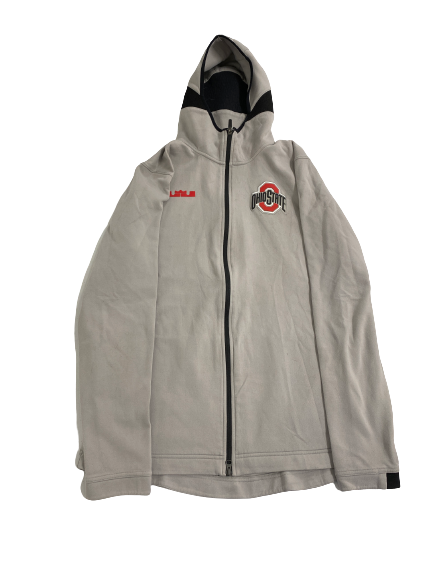 Musa Jallow Ohio State Basketball Player-Exclusive "LeBron" Travel Zip-Up Jacket (Size XLT)