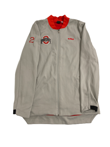 Musa Jallow Ohio State Basketball Player-Exclusive "LeBron" Pre-Game Warm Up Jacket With 