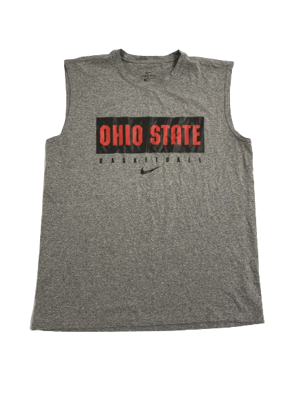 Musa Jallow Ohio State Basketball Team-Issued Workout Tank (Size L)