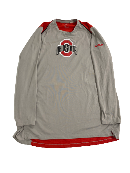 Musa Jallow Ohio State Basketball Player-Exclusive "LeBron" Long Sleeve Pre-Game Shooting Shirt With 