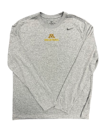 Kylie Murr Minnesota Volleyball Team Issued Long Sleeve Practice Shirt With 
