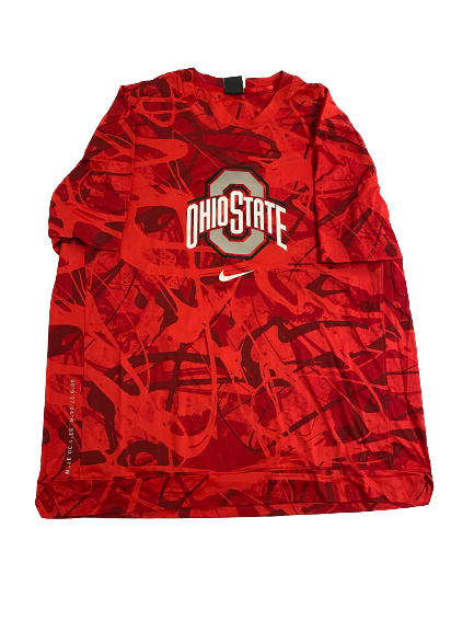 Musa Jallow Ohio State Basketball Player-Exclusive Short Sleeve Pre-Game Shooting Shirt (Size L)