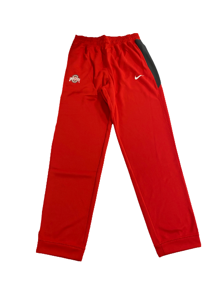 Musa Jallow Ohio State Basketball Team-Issued Travel Sweatpants (Size LT)