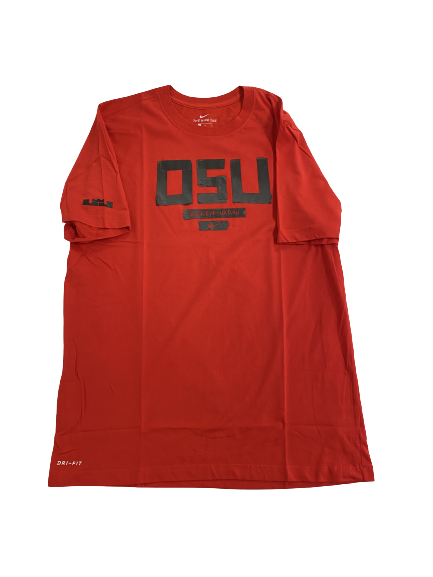Musa Jallow Ohio State Basketball Player-Exclusive "LeBron" "BUCKEYE NATION" T-Shirt (Size L)