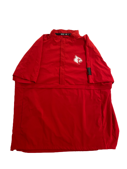 Cole Hikutini Louisville Football Team-Issued Short Sleeve Quarter-Zip Sideline Jacket (Size XL)