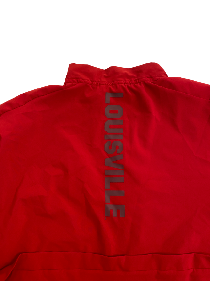 Cole Hikutini Louisville Football Team-Issued Short Sleeve Quarter-Zip Sideline Jacket (Size XL)