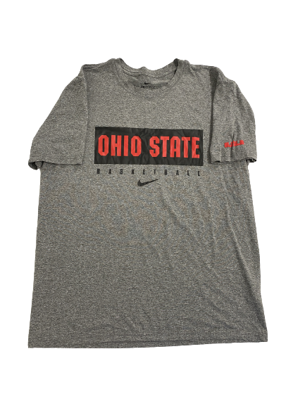 Musa Jallow Ohio State Basketball Player-Exclusive "LeBron" Workout Shirt (Size L)