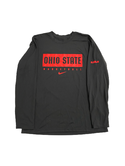 Musa Jallow Ohio State Basketball Player-Exclusive "LeBron" Long Sleeve Shirt (Size L)