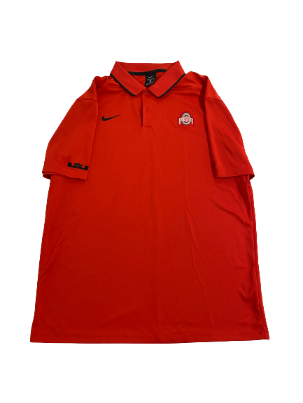 Musa Jallow Ohio State Basketball Player-Exclusive "LeBron" Travel Polo Shirt (Size L)