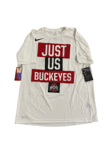 Musa Jallow Ohio State Basketball Team-Issued "JUST US BUCKEYES" T-Shirt (Size L) - New with Tags