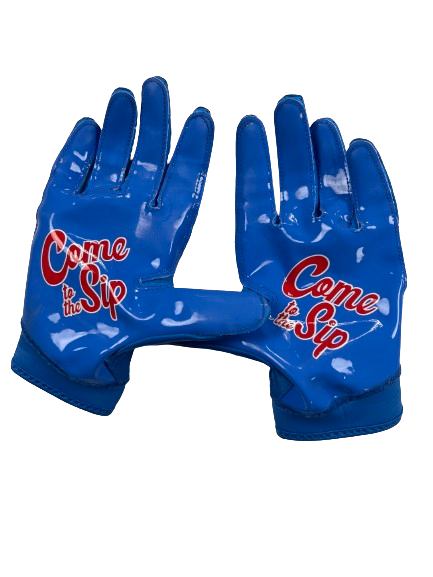 Larry Simmons Ole Miss Football Player Exclusive “Come To The Sip” Gloves (Size L)