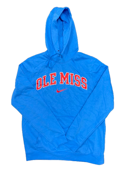 Larry Simmons Ole Miss Football Team Issued Powder Blue Sweatshirt (Size M)