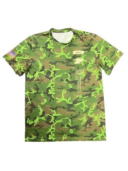 TJ Sheffield Purdue Football Team Issued Camo T-Shirt (Size M)