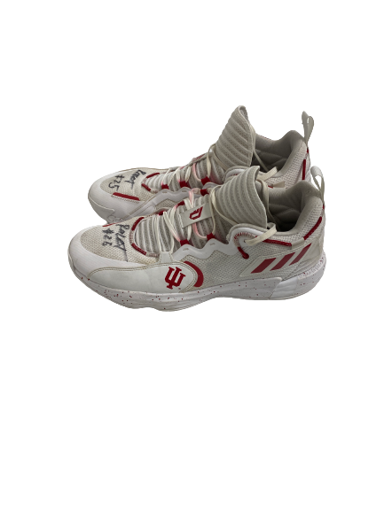 Race Thompson Indiana Basketball SIGNED Game Worn Shoes (Size 14)